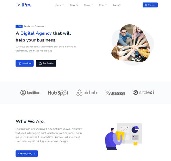 Tailwind Template Digital Agency